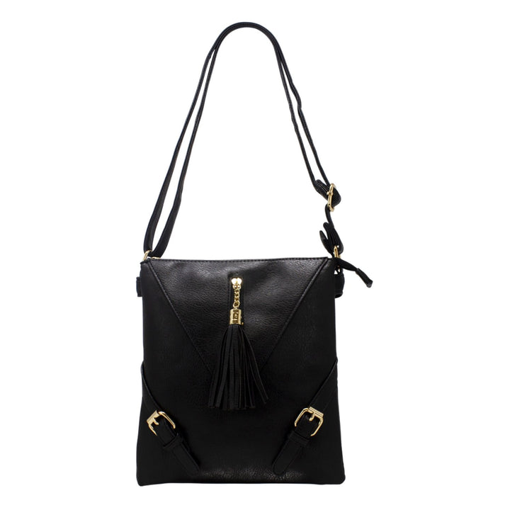 V-Shaped Front Tassel Crossbody