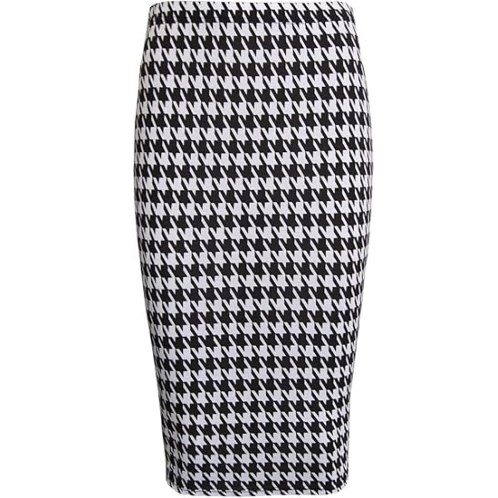 Knee Length Midi Pencil Skirt Printed