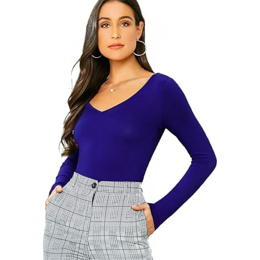 Women’s Long Sleeve V Neck Slim Fit Top