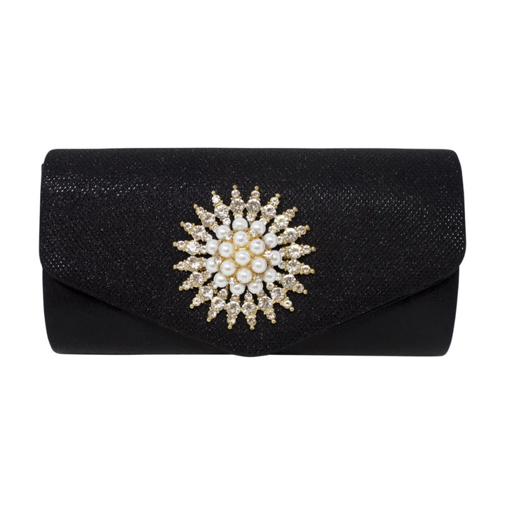 Glittery Pearl Flower Clutch Bags