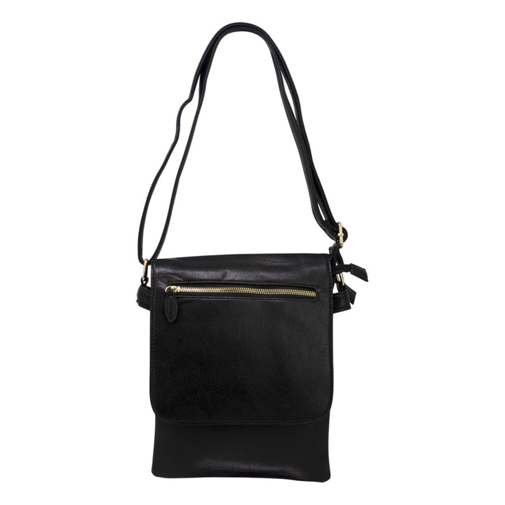 Crossbody with Flap Over Zipped Pocket