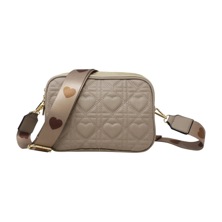 Hearts Patterns Crossbody Camera Bag