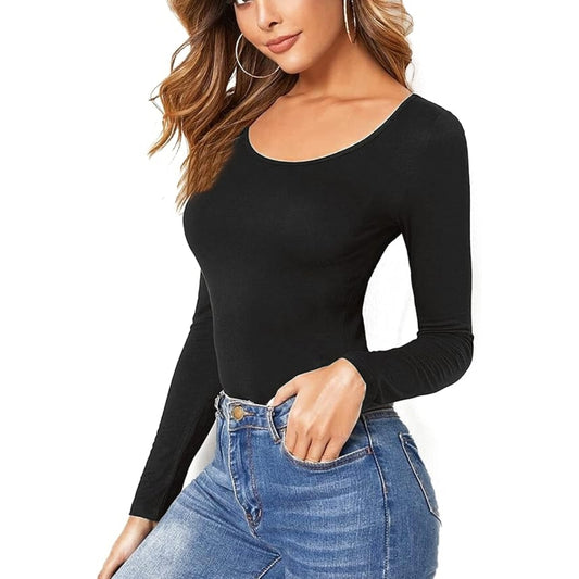Women’s Long Sleeve Round Neck Basic Top
