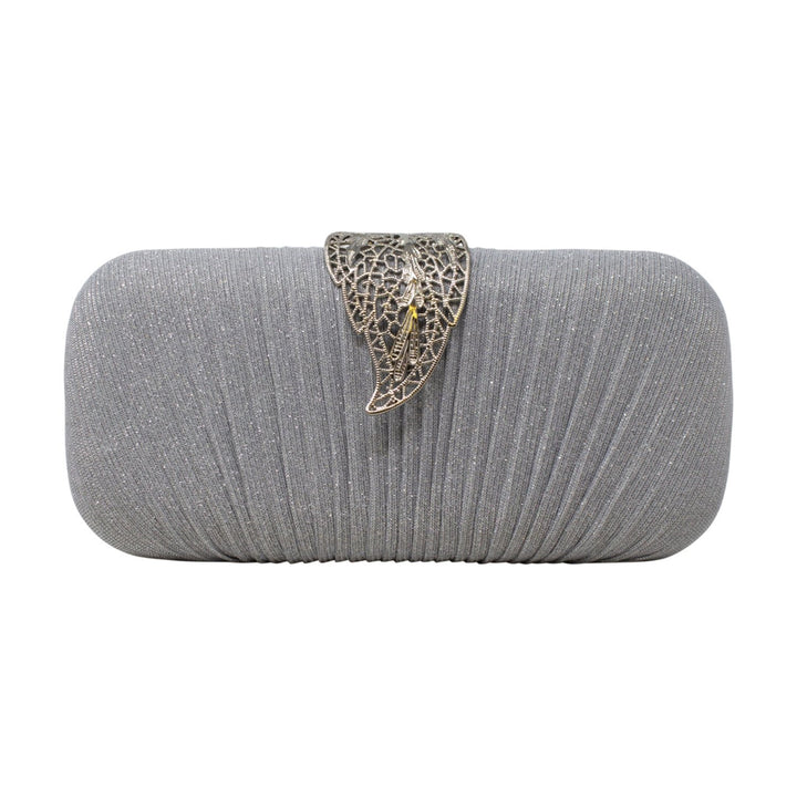 Hollowed Leaf Buckle Clutch Bag