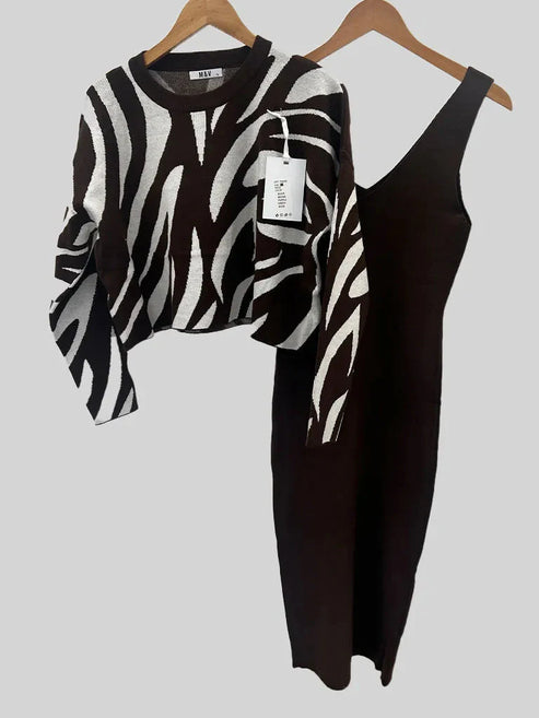 Zebra Knit Luxe Coord