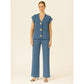 3-gold button short sleeve set