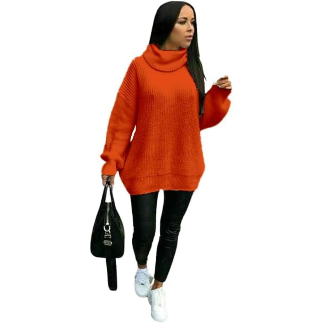 Chunky Knitted High Neck Jumper