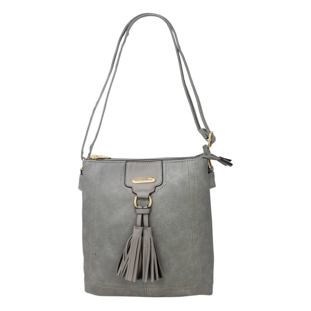 Crossbody Messenger with Front Tassels