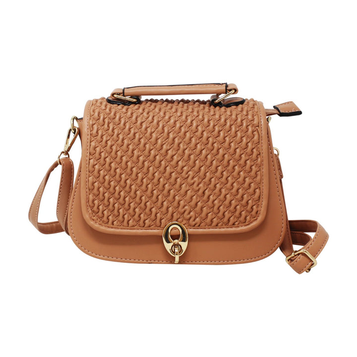 Small Rouched Front Crossbody with Clasp Button