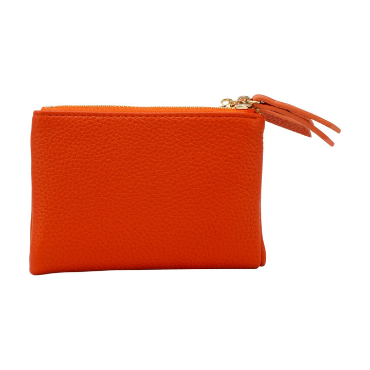 Small Folded Purse with Double Zippers