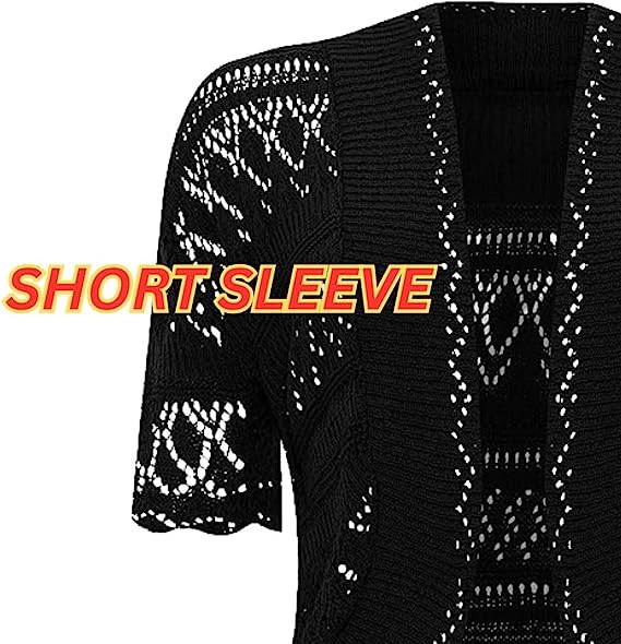 Short Sleeve Crochet Knitted Shurg