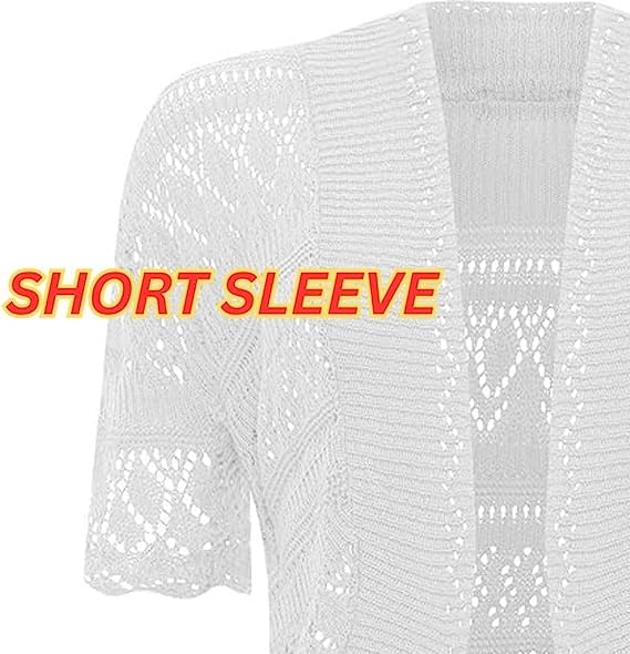 Short Sleeve Crochet Knitted Shurg