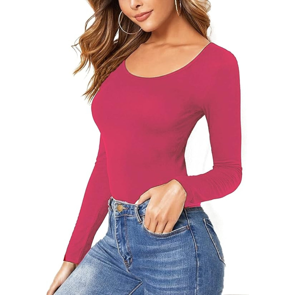 Women’s Long Sleeve Round Neck Basic Top