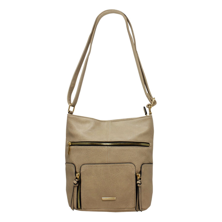 Alpini Triple Zip Crossbody with Tassels