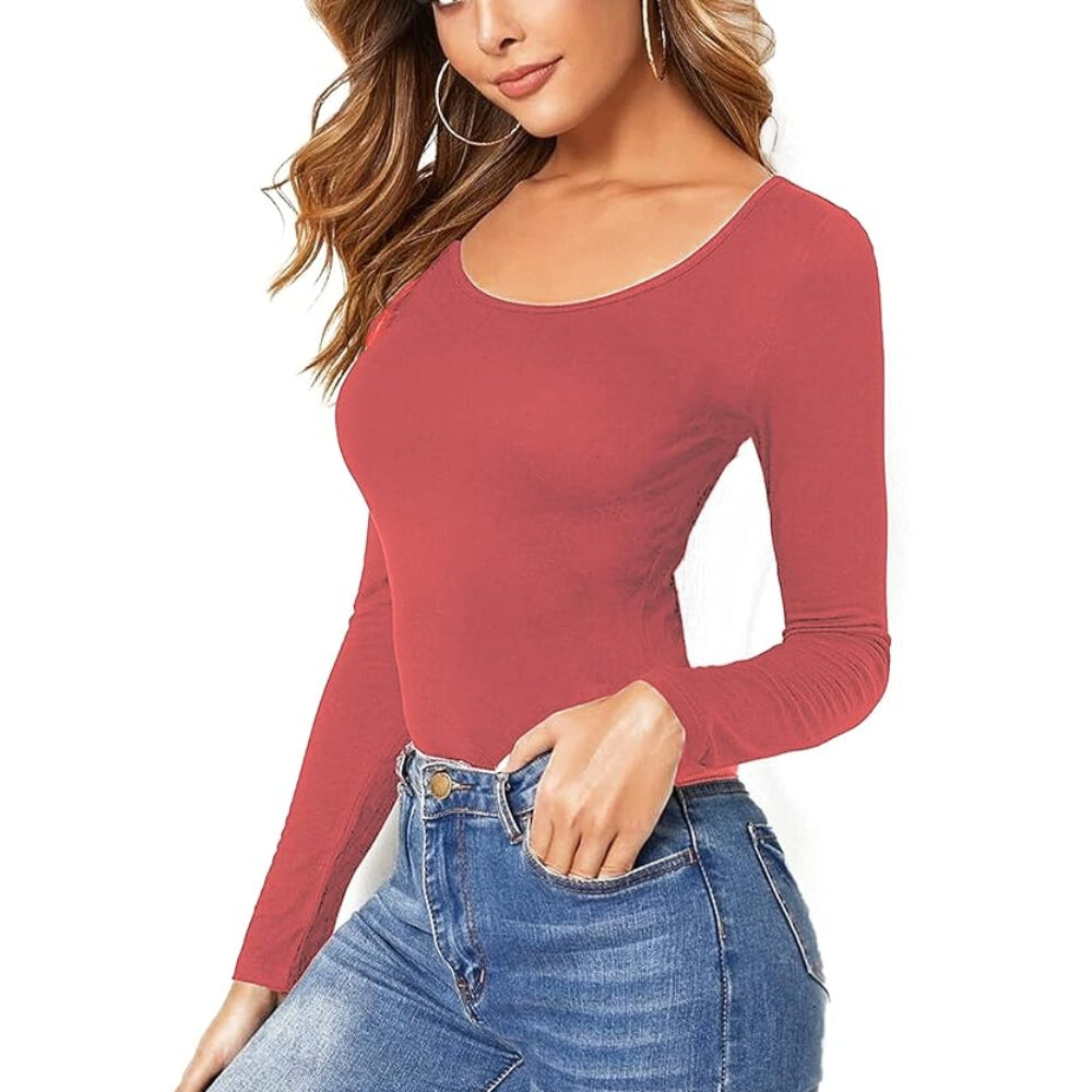 Women’s Long Sleeve Round Neck Basic Top