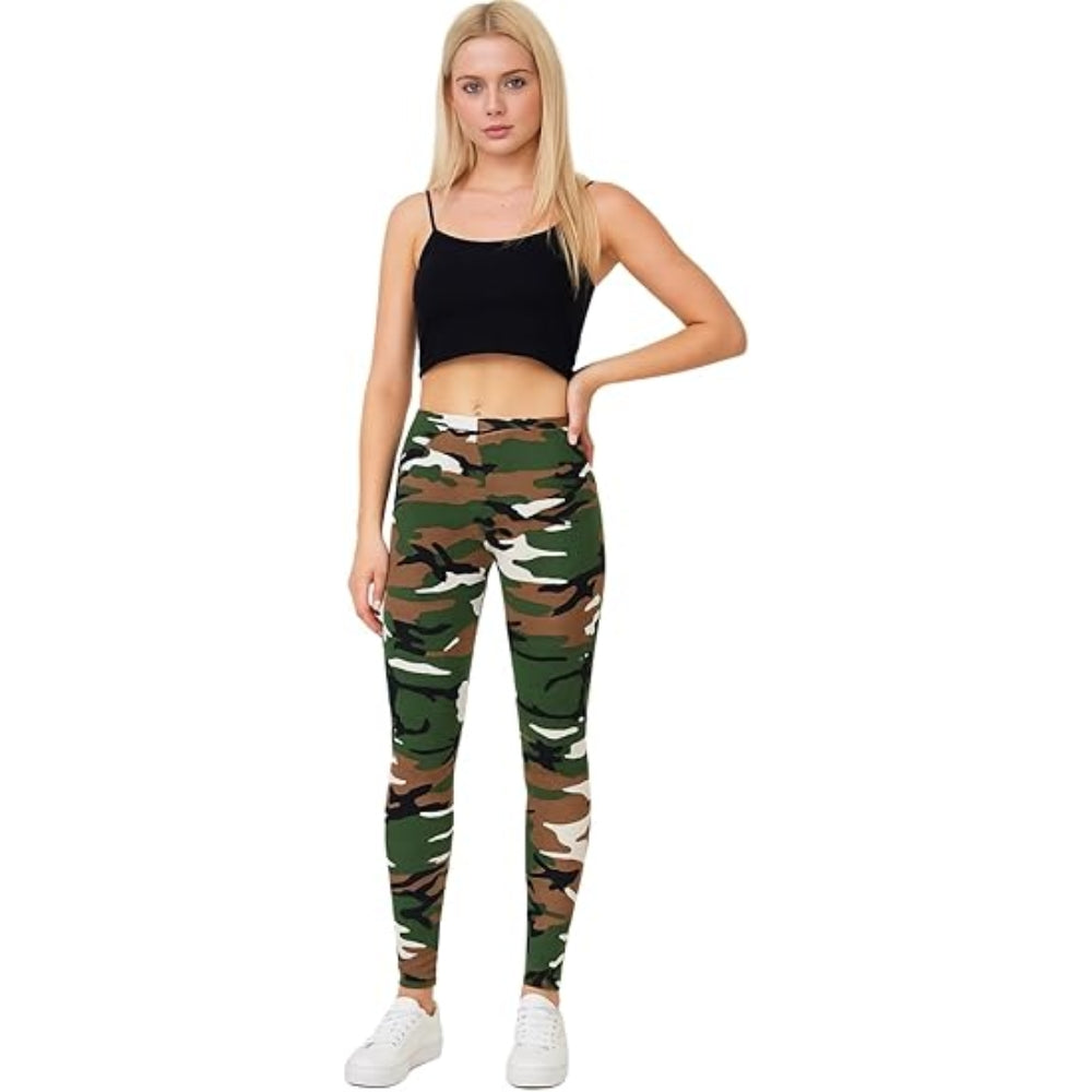 Stretchy Viscose Printed Full Length Leggings