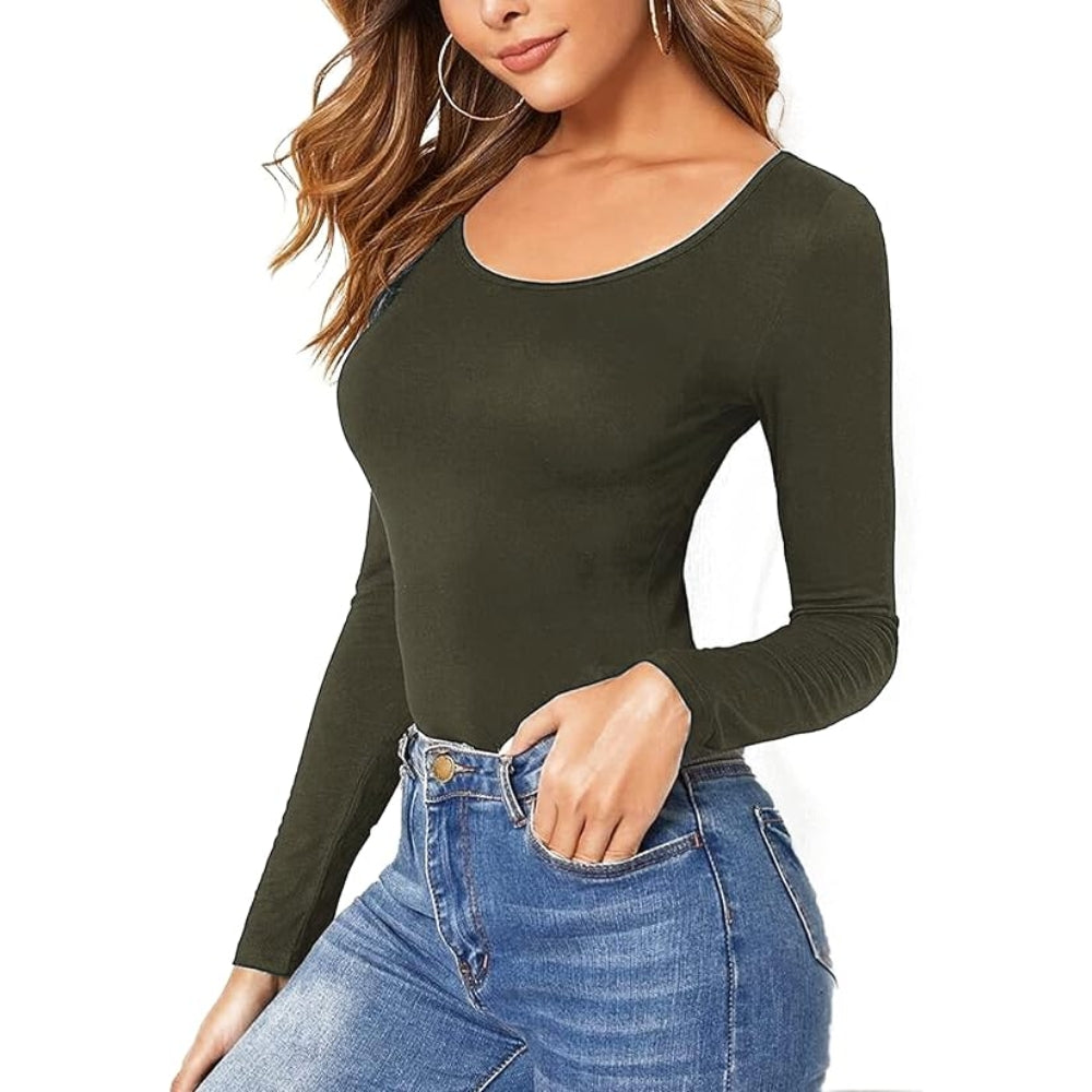 Women’s Long Sleeve Round Neck Basic Top