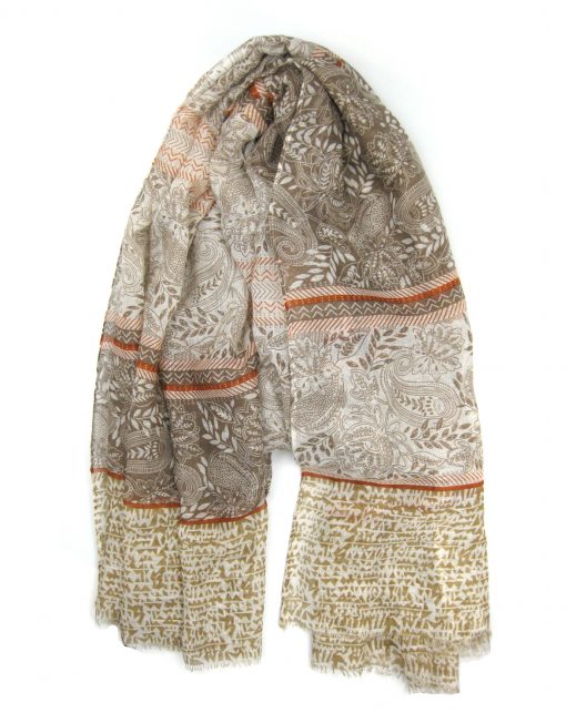 Ethnic Pattern Print Scarf