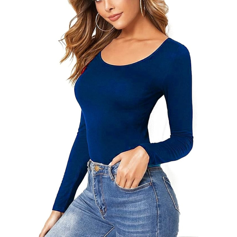 Women’s Long Sleeve Round Neck Basic Top