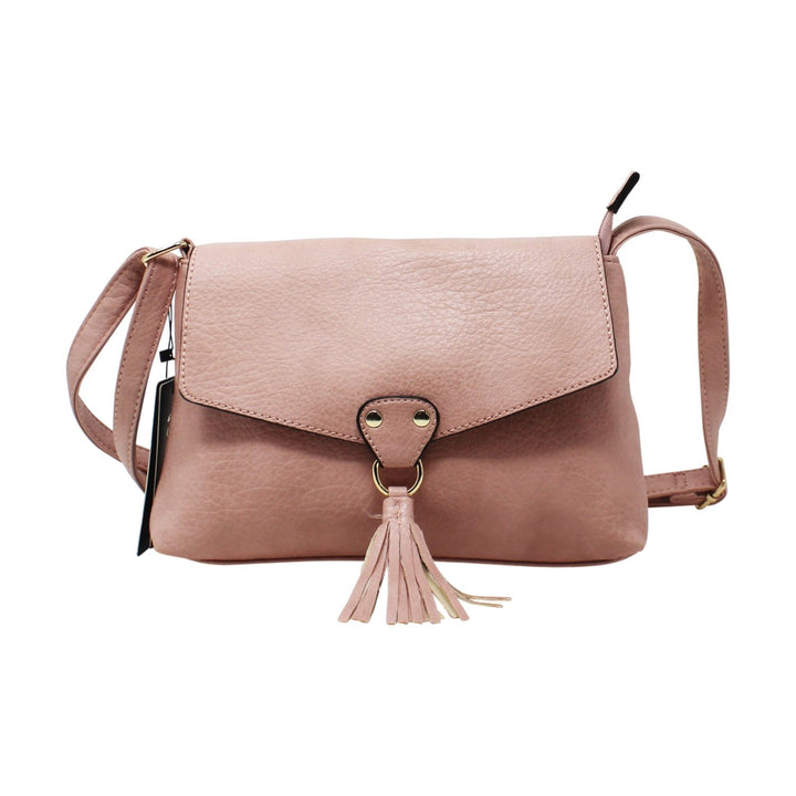 Small Pure Colour Crossbody with Front Tassel