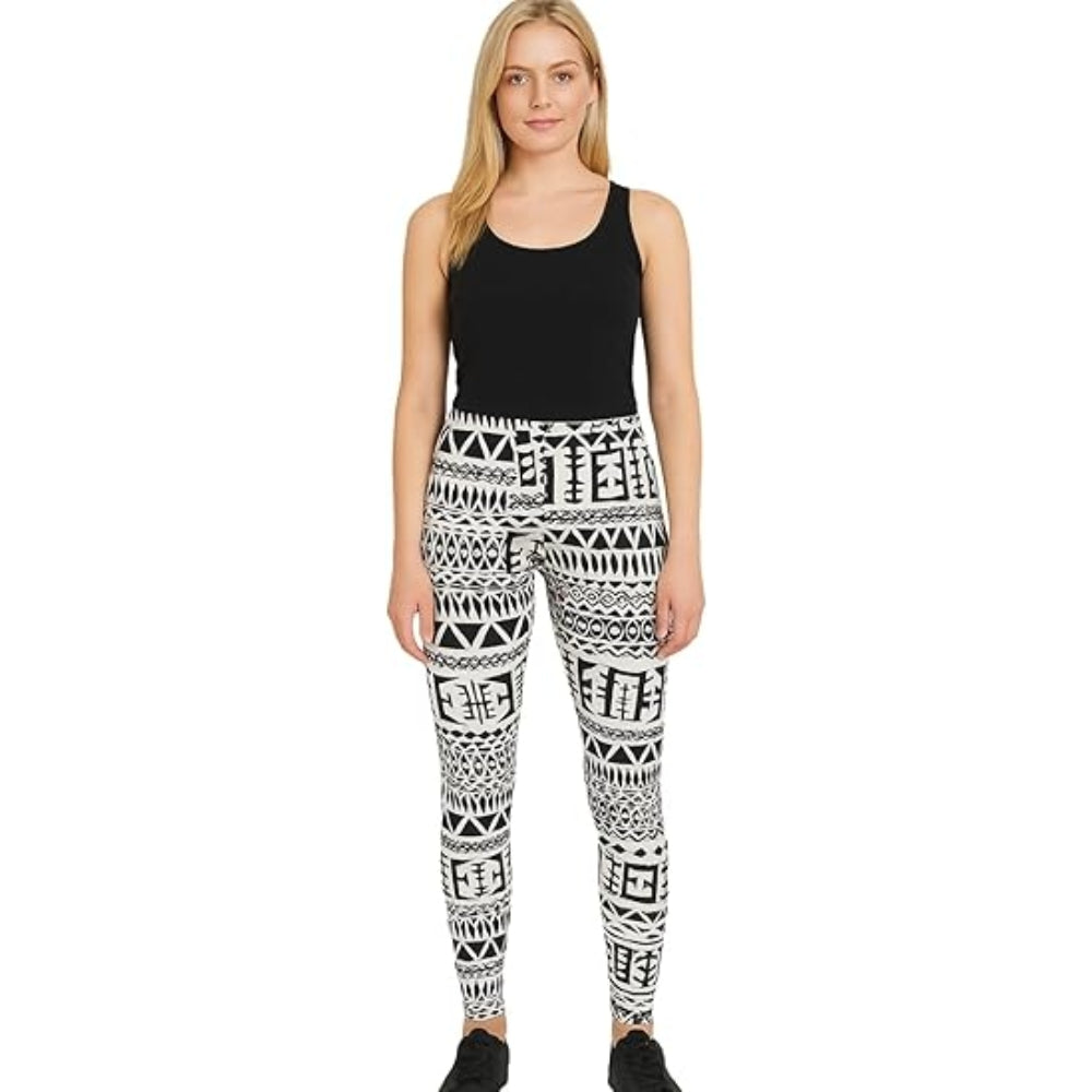 Stretchy Viscose Printed Full Length Leggings