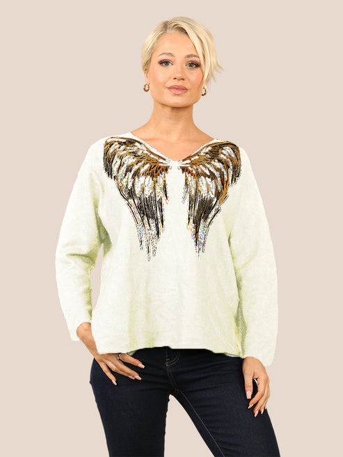 Angel Foil Knit Top