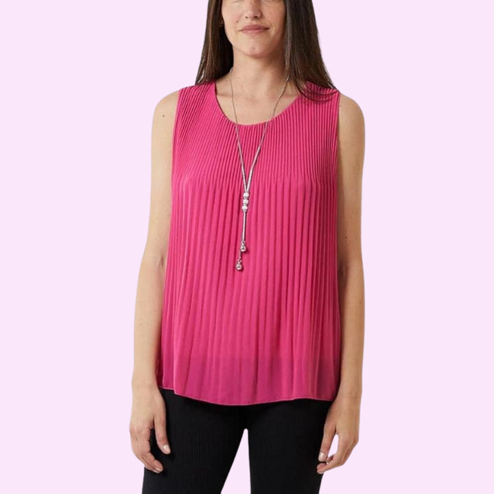 Pleated Necklace Top