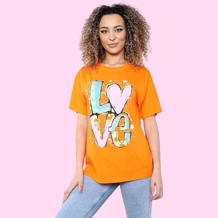 Cute Teddy Print Oversized T-Shirt Top