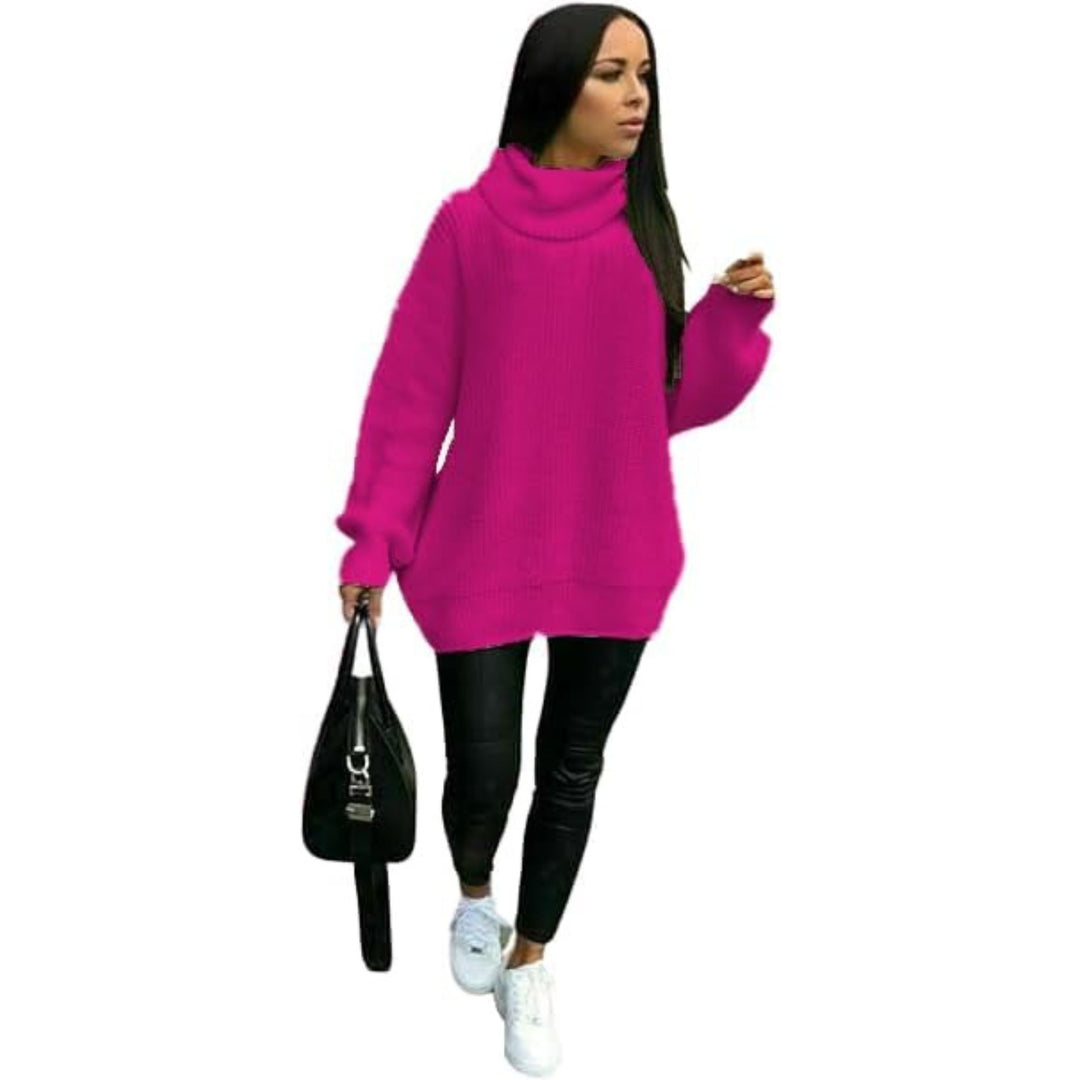 Chunky Knitted High Neck Jumper