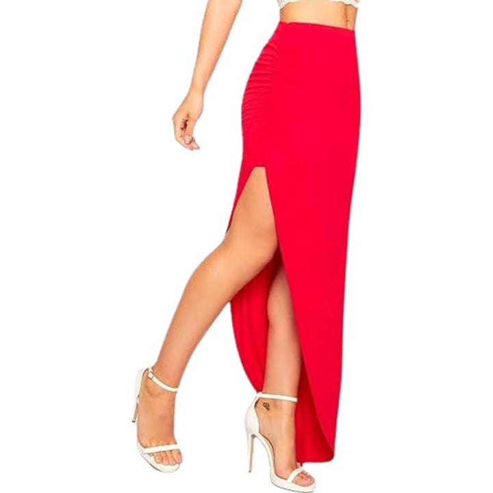 Side Split Slit Maxi Skirt