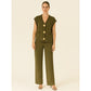 3-gold button short sleeve set