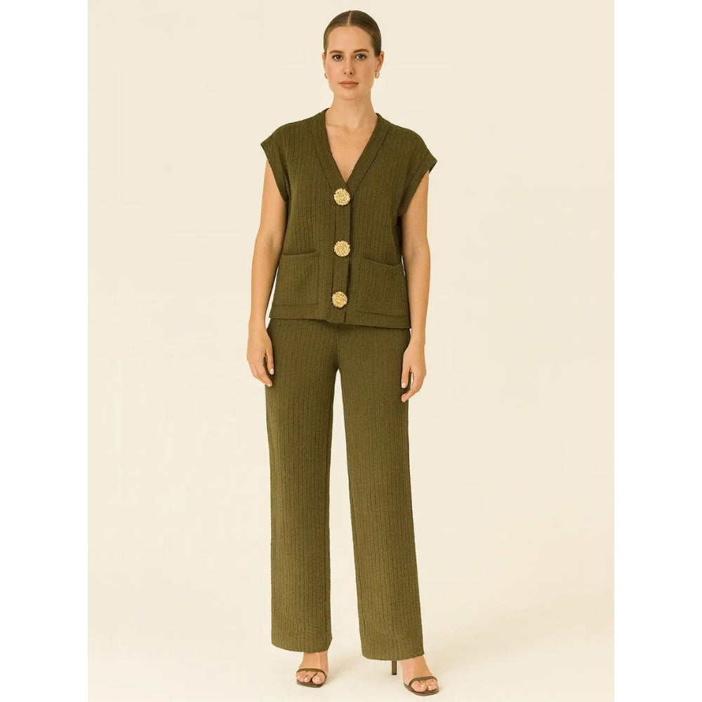 3-gold button short sleeve set