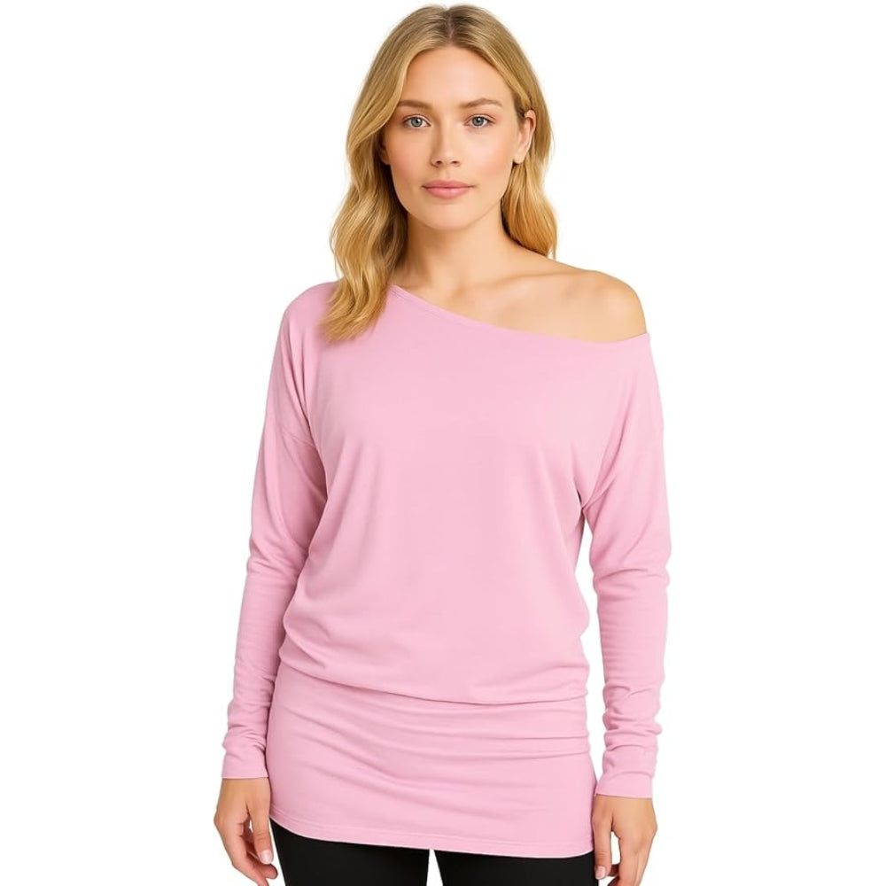 Off Shoulder Batwing Top Long Sleeve