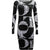 Printed Bodycon Midi Long Sleeve