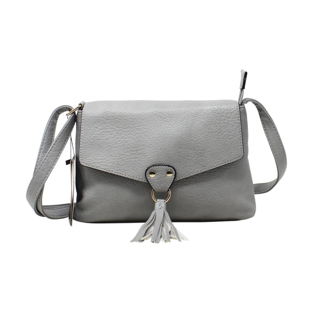 Small Pure Colour Crossbody with Front Tassel