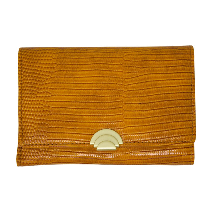 Faux Lizard Skin Essential Fold Over Purse