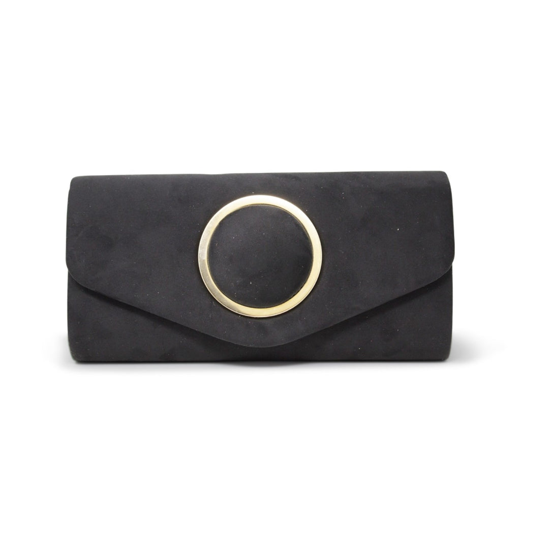 Velvet Detail Moon Base Clutch