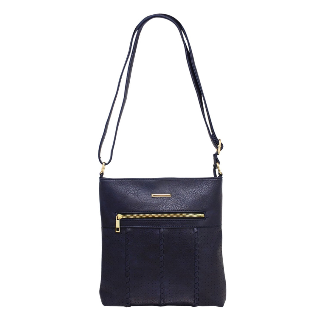 Multi-zip Ladies Front Detail Crossbody