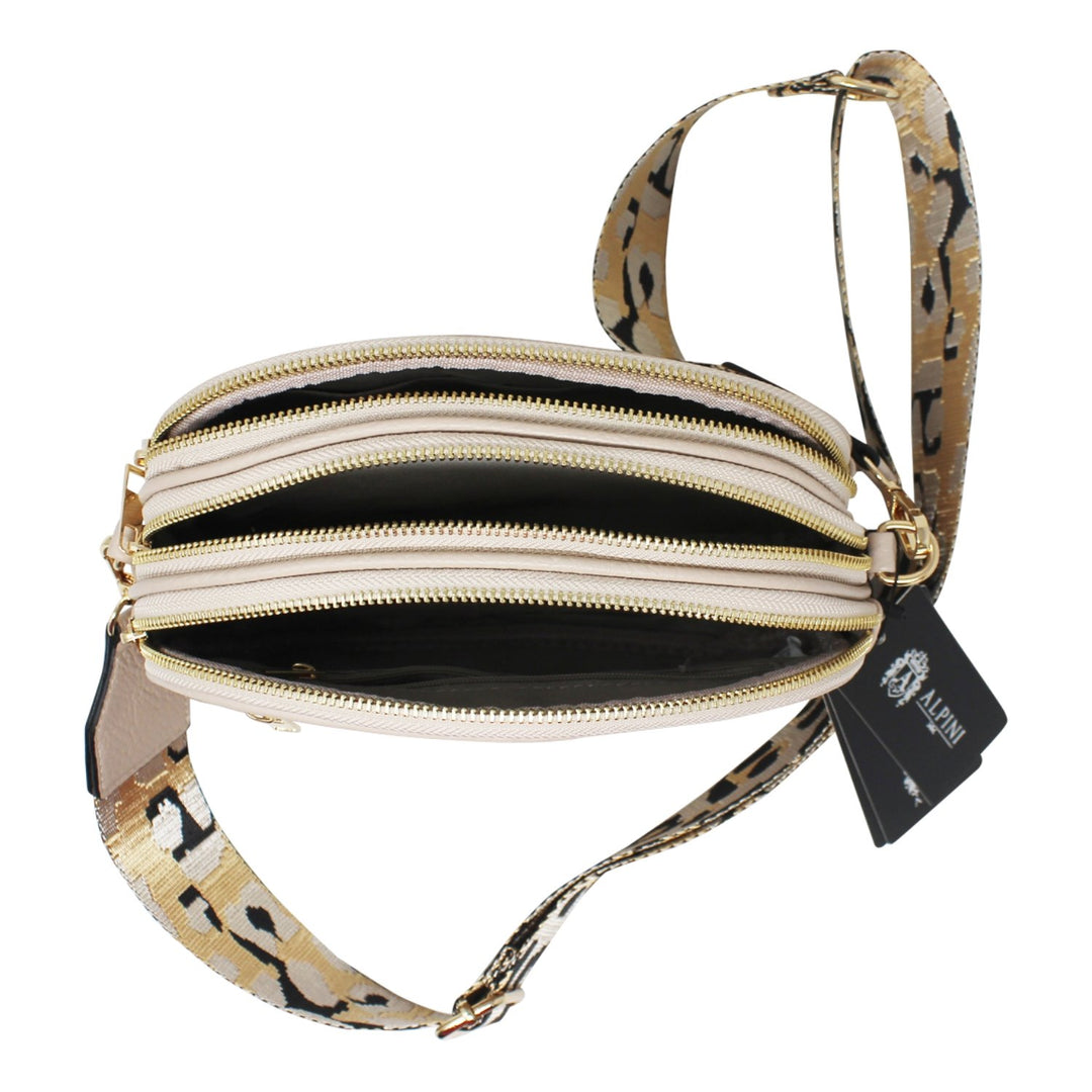 Bee Decor Crossbody Bag with Canvas Strap