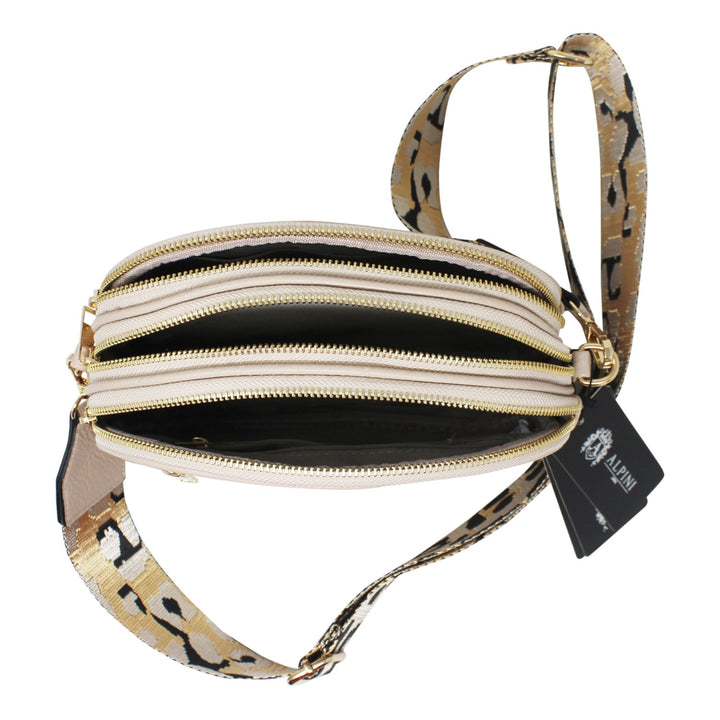 Bee Decor Crossbody Bag with Canvas Strap