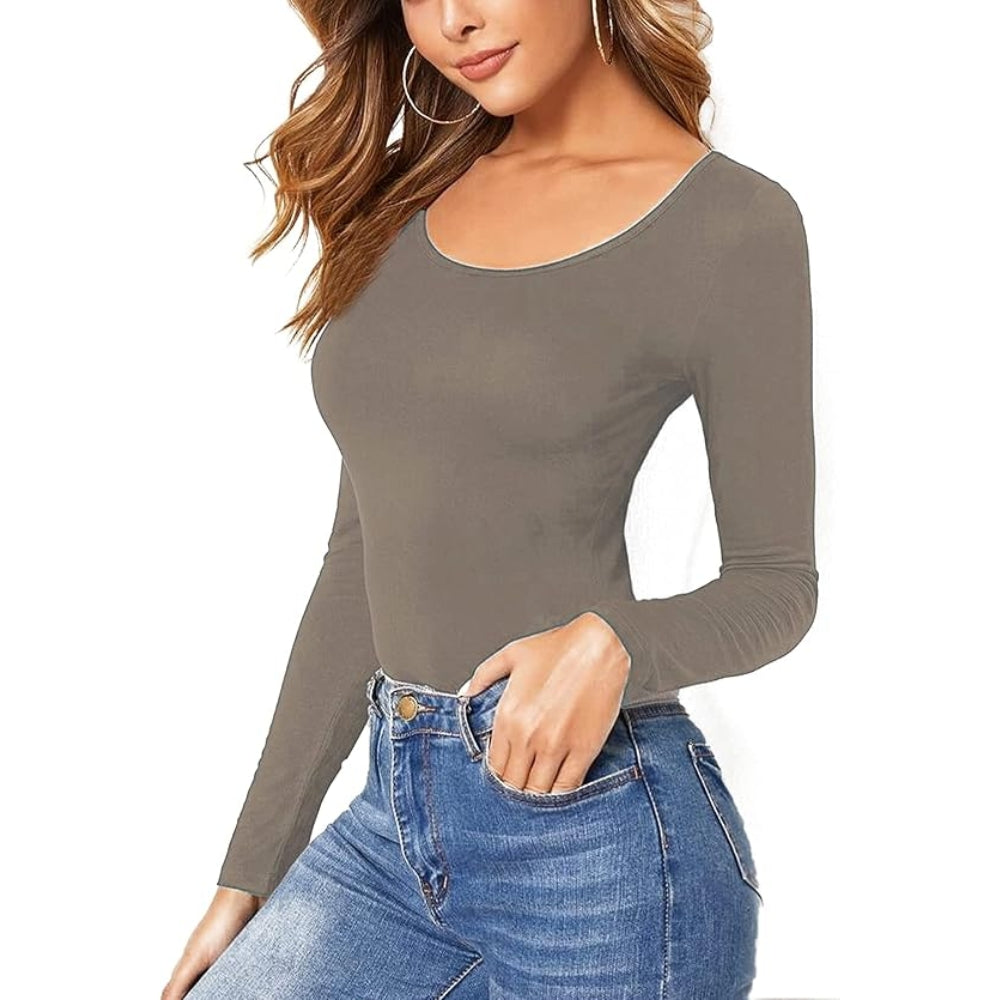 Women’s Long Sleeve Round Neck Basic Top