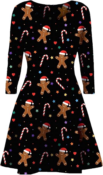 Ginger Man With Santa Cap Christmas Dress