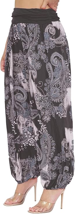 OVERSIZED PAISLEY PRINT HAREM TROUSERS