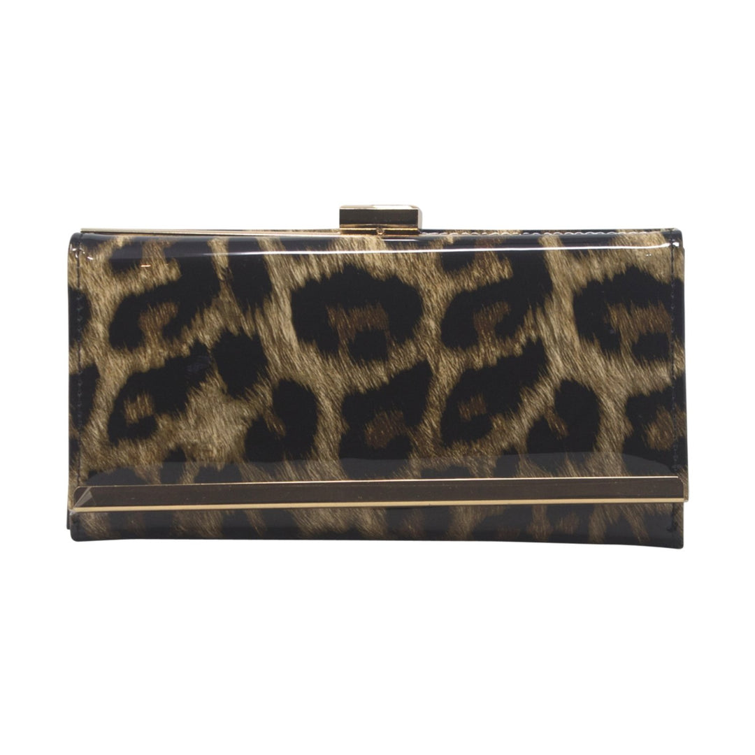 Shine Clutch Purse with Leopard Prints