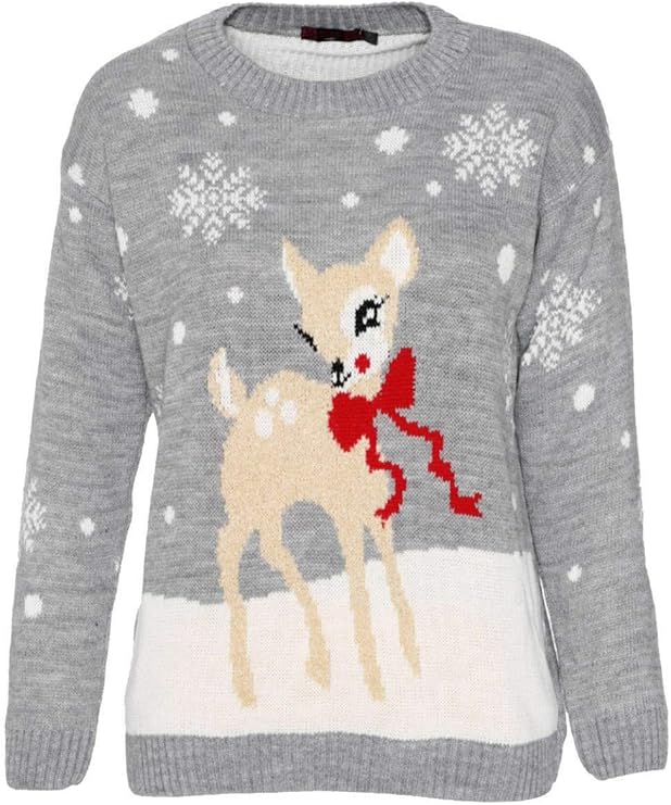 Kids Bambi Christmas Knitted Jumper