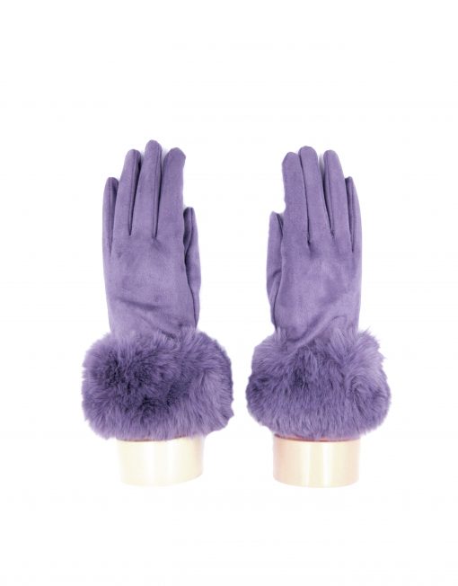 Plain Fur Trim Gloves