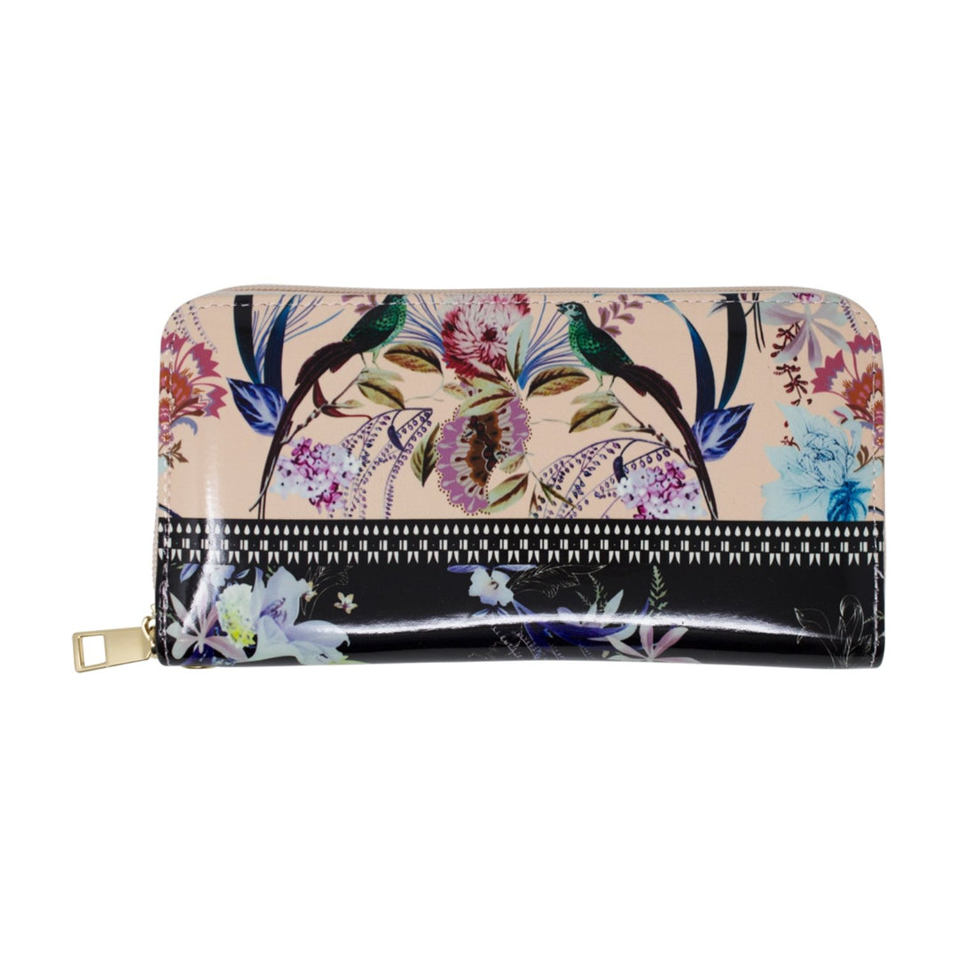 Patent Floral Purse