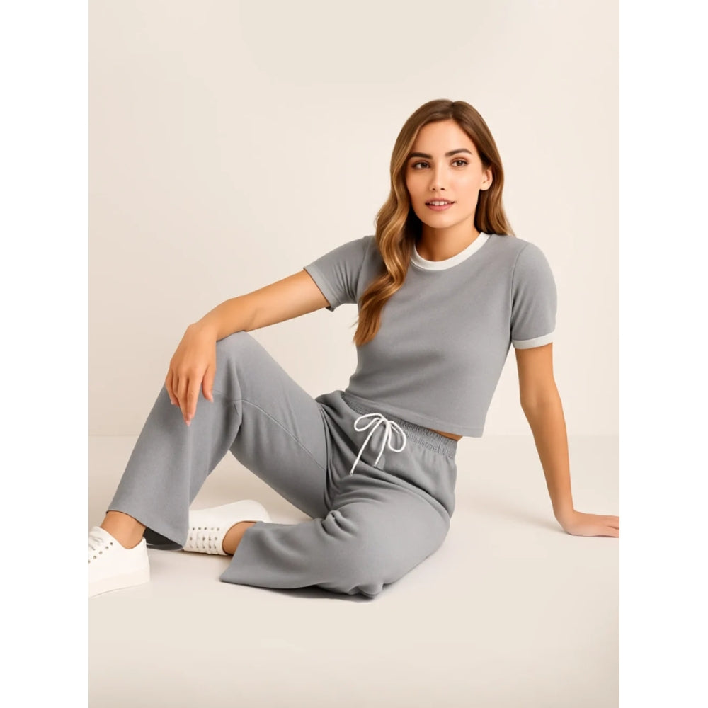 Contrast Trouser Set
