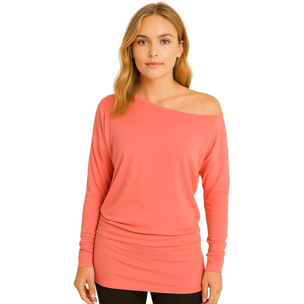 Off Shoulder Batwing Top Long Sleeve