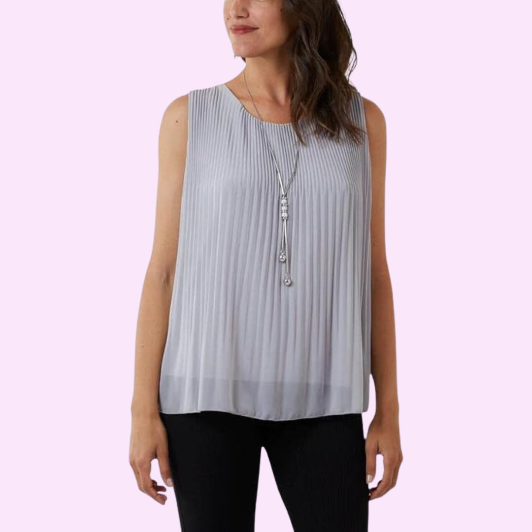 Pleated Necklace Top